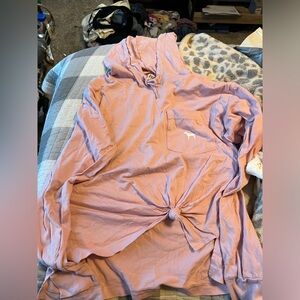 Pink brand and color hoodie